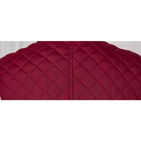 G.H. Bass Small Quilted Snap Front Vest 100% Polyester Maroon Red - Picture 7 of 8